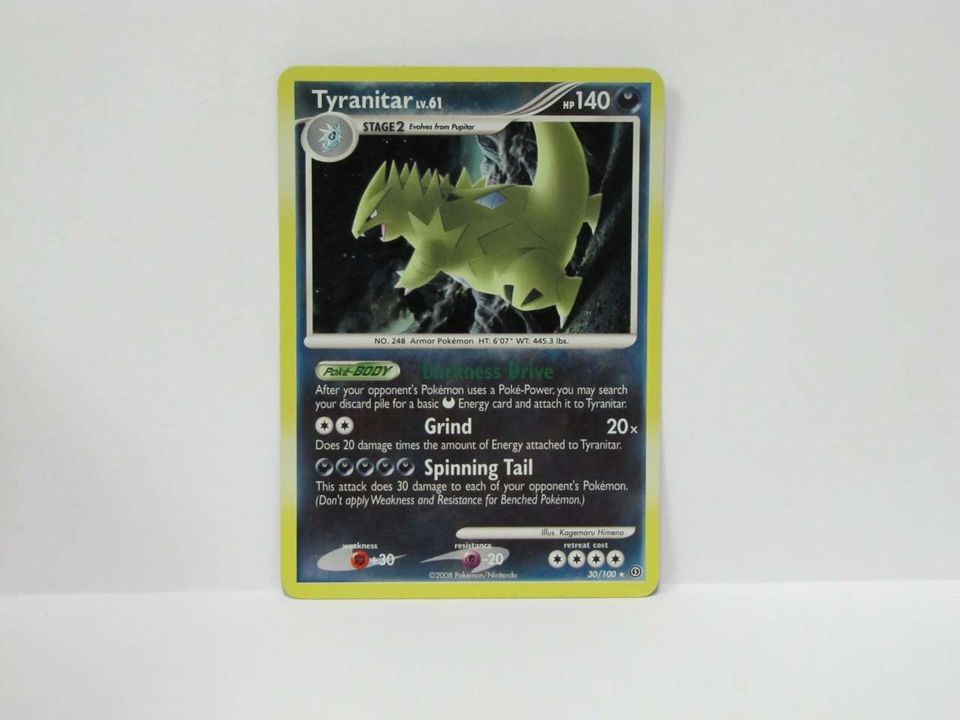 tyranitar 30 100 holo rare nm pokemon tcg cards time