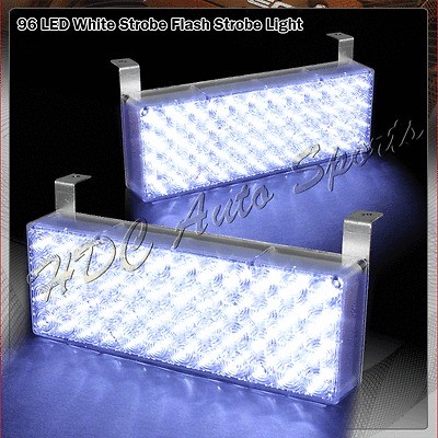 96 white led high power wattage emergency strobe lights expedited