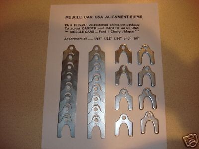   ALIGNMENT SHIMS all USA MUSCLE CARS 2 packs of 24,Camaro,Mustang,Nova