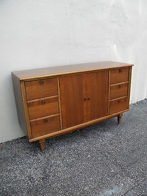 mid century low walnut dresser by stanley 2404 time left