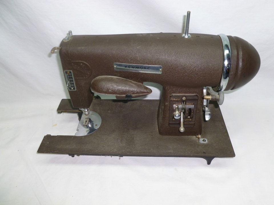   Antique 40s Retro Kenmore Sewing Machine E 6354 2139426 Art Deco Look