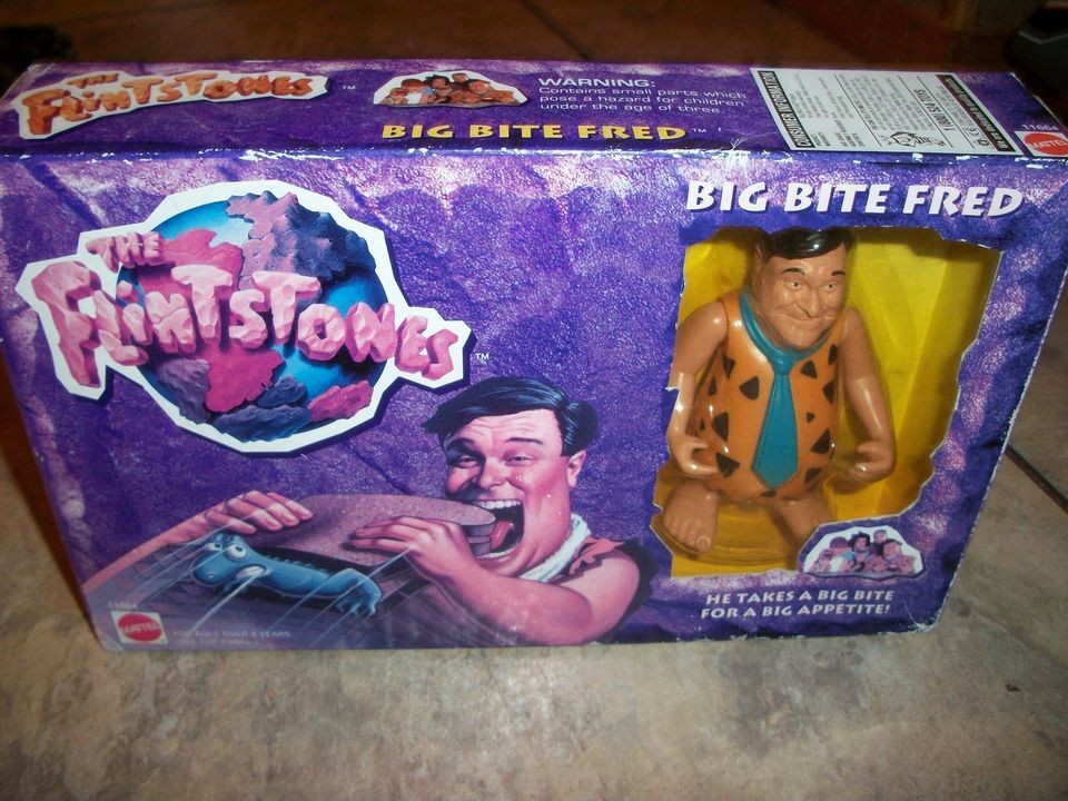 1993 MATTEL  THE FLINTSTONES  B​IG BITE FRED FIGURE (NEW)