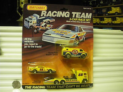 TEAM MATCHBOX TMxA 1985 YELLOW STP SON OF A GUN #55 3 MODEL CONVOY 