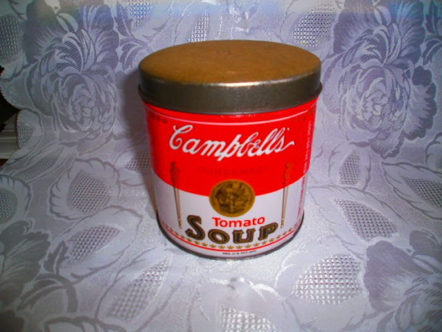 COLLECTIBLE CAMPBELLS TOMATO SOUP TIN CAN BY BRISTOLWARE