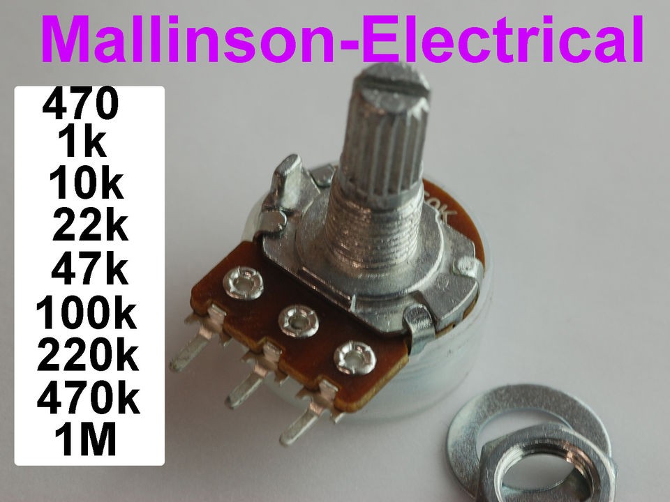 POTENTIOMETER 470/4k7/1k/10k​/22k/47k/100k/​220k/470k/1M VARIABLE 