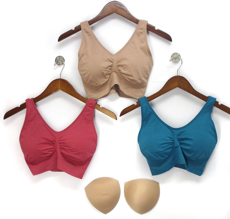 rhonda shear sz m 3 pack ahh bra w removable