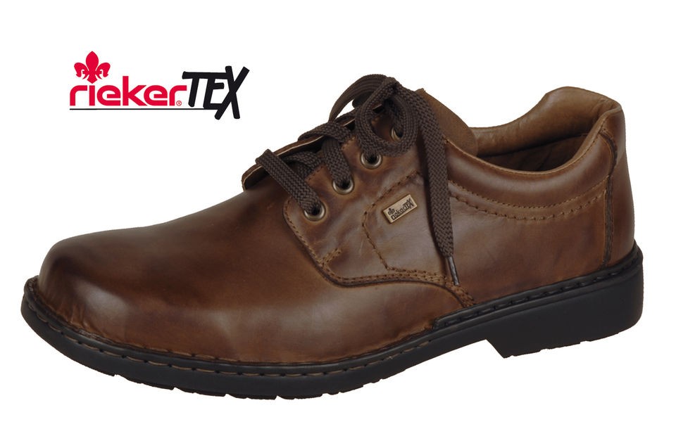 mens rieker 11012 25 tobacco leather shoe size eu 43 9 uk  