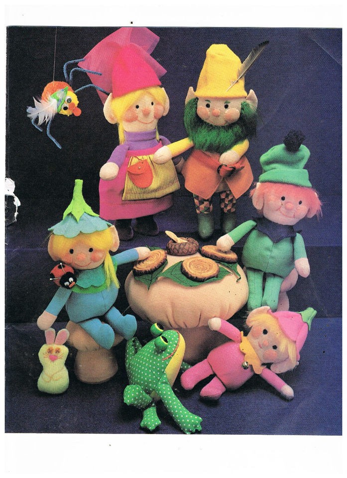 CHRISTMAS ELF TOY DOLL FELT STUFFED SEWING PATTERNS GREENHOWE