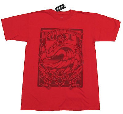 rusty mens filmore tee shirt red nwt