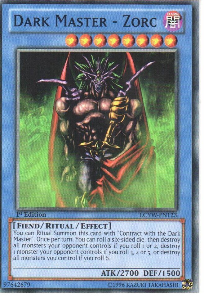 yu gi oh dark master zorc lcyw en123 1st edition