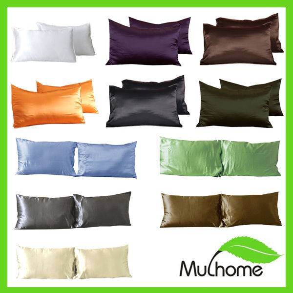 2x Pillow Cases 100% Mulberry Silk Queen 20x30 19mm 40mm Envelop 