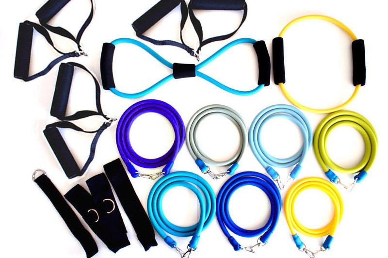 Heavy Duty 20 PCS Resistance Bands Door Anchor P90X Yoga Pilates 