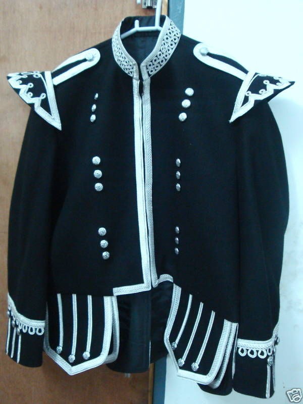 ipc piper tunic doublet black d m badge four chevron