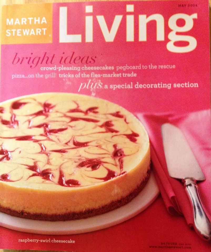   LIVING May 2004 Decorating Cheesecakes Pegboard Pizza Flea Market