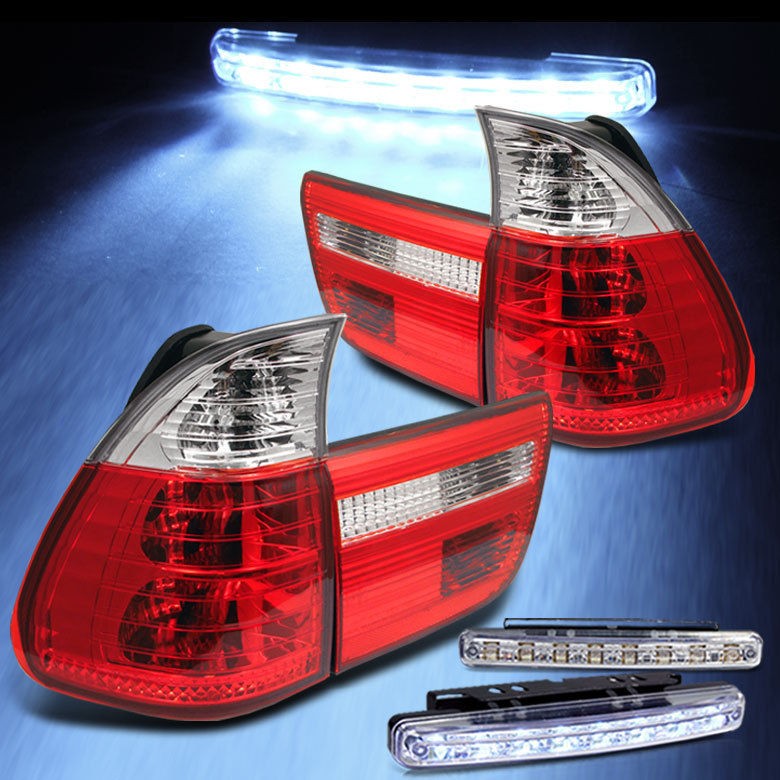   Fog+00 06 BMW E53 X5 Tail Lights Lamps Rear Brake Pair Taillights Set