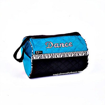   New Style Turquoise Zebra Stripe Dance Duffle Bag Ballet Tutu Tap