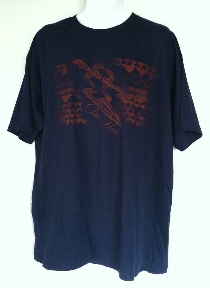 NWT Da Hui Surf T Shirt Mens Size XXL Navy Blue Hawaiian Surfer Tapa 