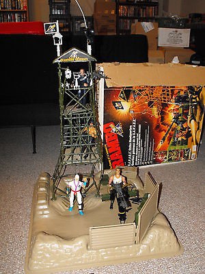 1986 Coleco Rambo S.A.V.A.G.E. Strike Headquarters HQ with Box & 4 