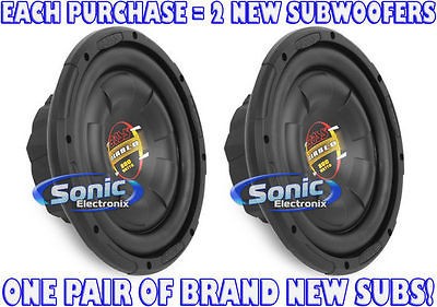   (D10 F) 10 Single 4 ohm Shallow Mount Diablo Car Subwoofers/Sub​s