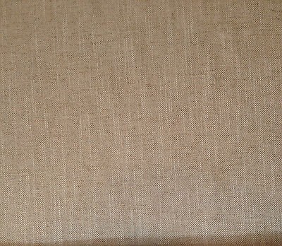   NATURAL TAN SLUB LINEN FURNITURE DRAPERY FABRIC BY THE YARD 56W