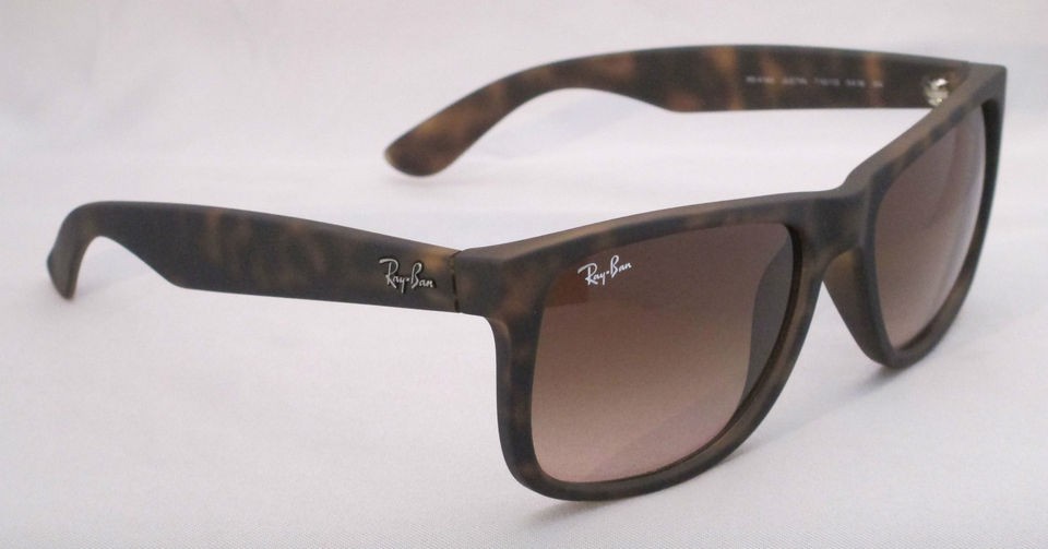 NEW ~ RAY BAN JUSTIN RB4165 710/13 SUNGLASSES RUBBER LIGHT HAVANA