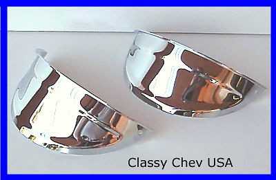 Pair of Chrome Headlight Heavy duty VISORS 7 NEW WOW (Fits 1953 