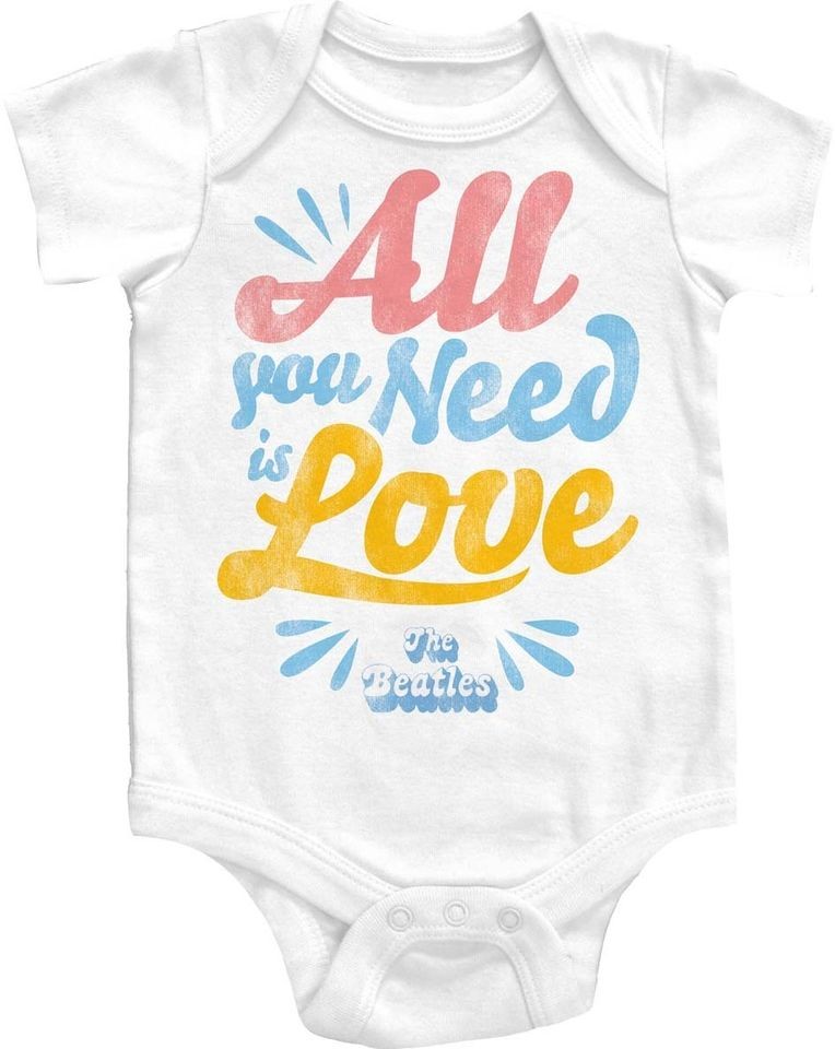 NEW Boy Girl Infant Baby Size Beatles Love One Piece Snapsuit Jumper T 