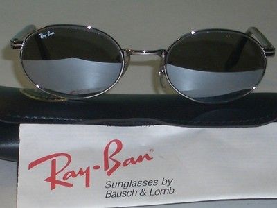   RAY BAN W2319 SHINY CHROME SIDESTREET OVALs G31 MIRROR SUNGLASSES NEW