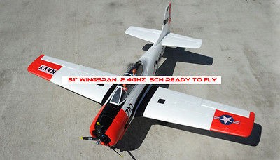 RC Airplane T28 Trojan NAVY 51WINGSPAN ETRACTS 5CH 2.4GHz Ready To 