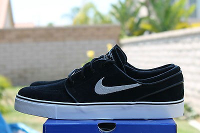 nike zoom stefan janoski sb sz 9 black white 333824 002