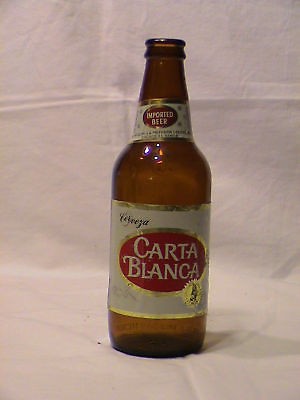 vintage 12 oz carta blanca beer bottle 60 s or