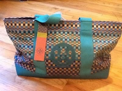   TORY BURCH PRINTED MINI TOTE PURSE REVA LOGO DIAPER BOOK BEACH SALE