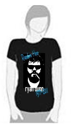 ryan dunn from jackass memorial t shirt random hero more