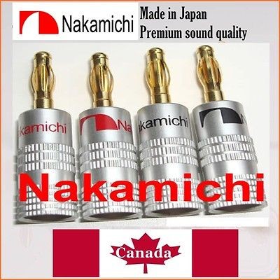 12plugs Nakamichi Speaker plugs 24K/Gold Premium Quality Japan