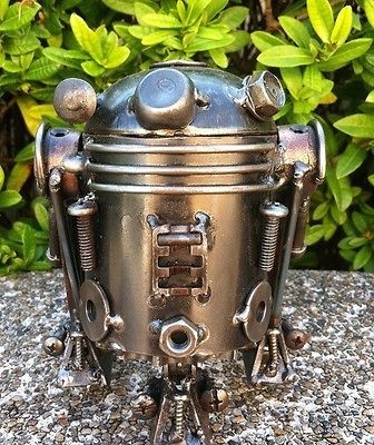 R2D2 Sculpture from Scrap Metal Car/Bike Parts   Star Wars R2D2 Figure