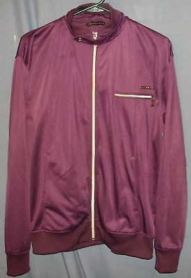 sean john plum purple warm up track zip up jacket l