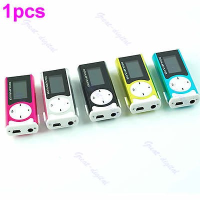 usb mini clip  player lcd screen support 16gb micro