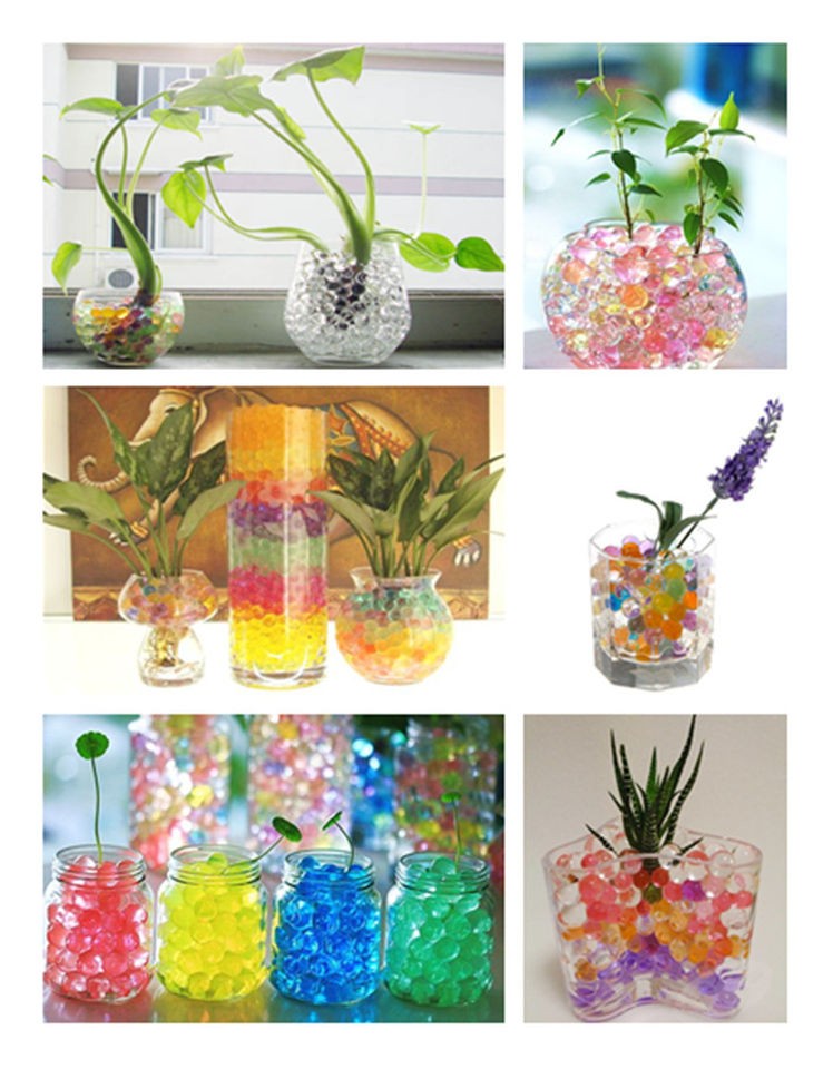   Shape Water Crystal Soil Absorbing Flower Planting Room Decoration