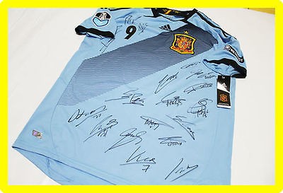 2012 13 Euro Champion Spain Away Team Squad Hand Signed Jersey Shirt 