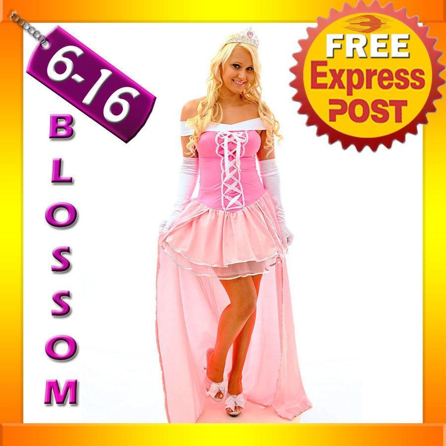 G5 Ladies Princess Aurora Sleeping Beauty Fancy Dress Halloween 