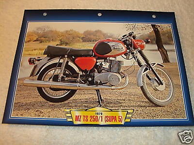 1978 mz ts 250 1 supa 5 motorcycle print 7x10