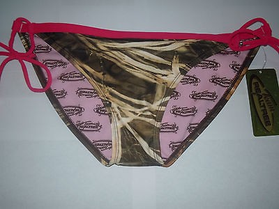 TEAM REALTREE CAMOUFLAGE CAMO with Pink SWIMSUIT Bikini Bottom   New 