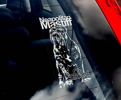 Neapolitan Mastiff   Car Window Sticker  Mastino Napoletano Dog 