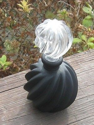 PERFUME BOTTLE BLACK AMETHYST TWIST BOTTLE AND STOPPER SWEET