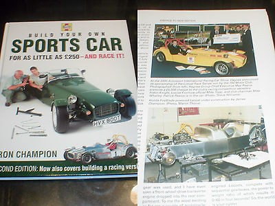 RARE BOOK BUILD YOUR OWN SPORTS CAR & RACE IT 750 MC CATERHAM SVA TEST 