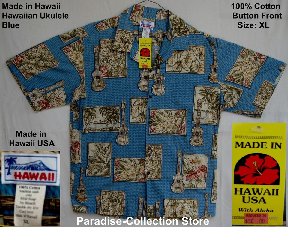 NEW BEACH MAT ALOHA SHIRT UKE KOA KAMAKA GUITAR UKULELE USA RARE XL