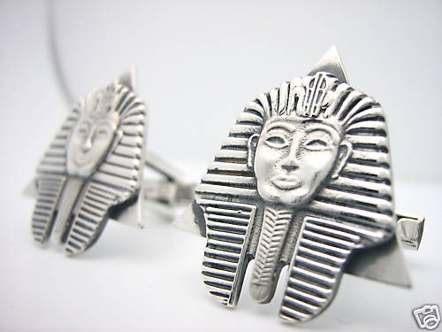 silver egyptian sphinx pharaoh cufflinks egypt sphynx from canada time