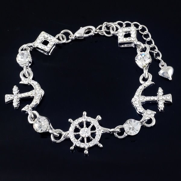 B62A Twinkle Wheel & Anchor Clear Crystal Nice Adventure Shiny 