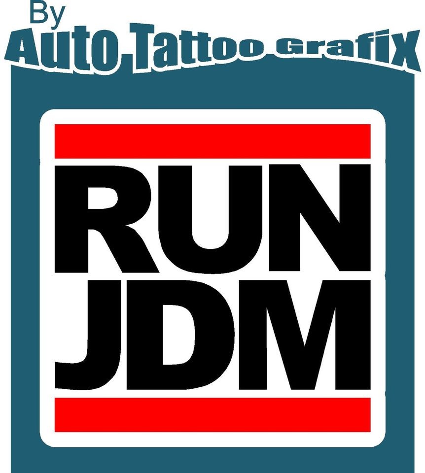 RUN JDM Decal Sticker RARE Drift JDM Magazine Engine Set Up Rally RUN 
