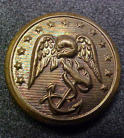 RARE INDIAN WARS 7/8 BRASS USMC BUTTON BACKMARK SUPREME QUALITY